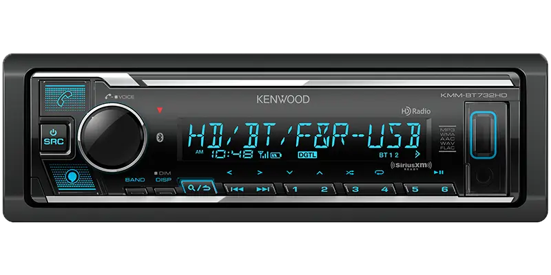 [KMM-BT732HD] Kenwood KMM-BT732HD Bluetooth HD Radio USB single DIN Media receiver with Alexa